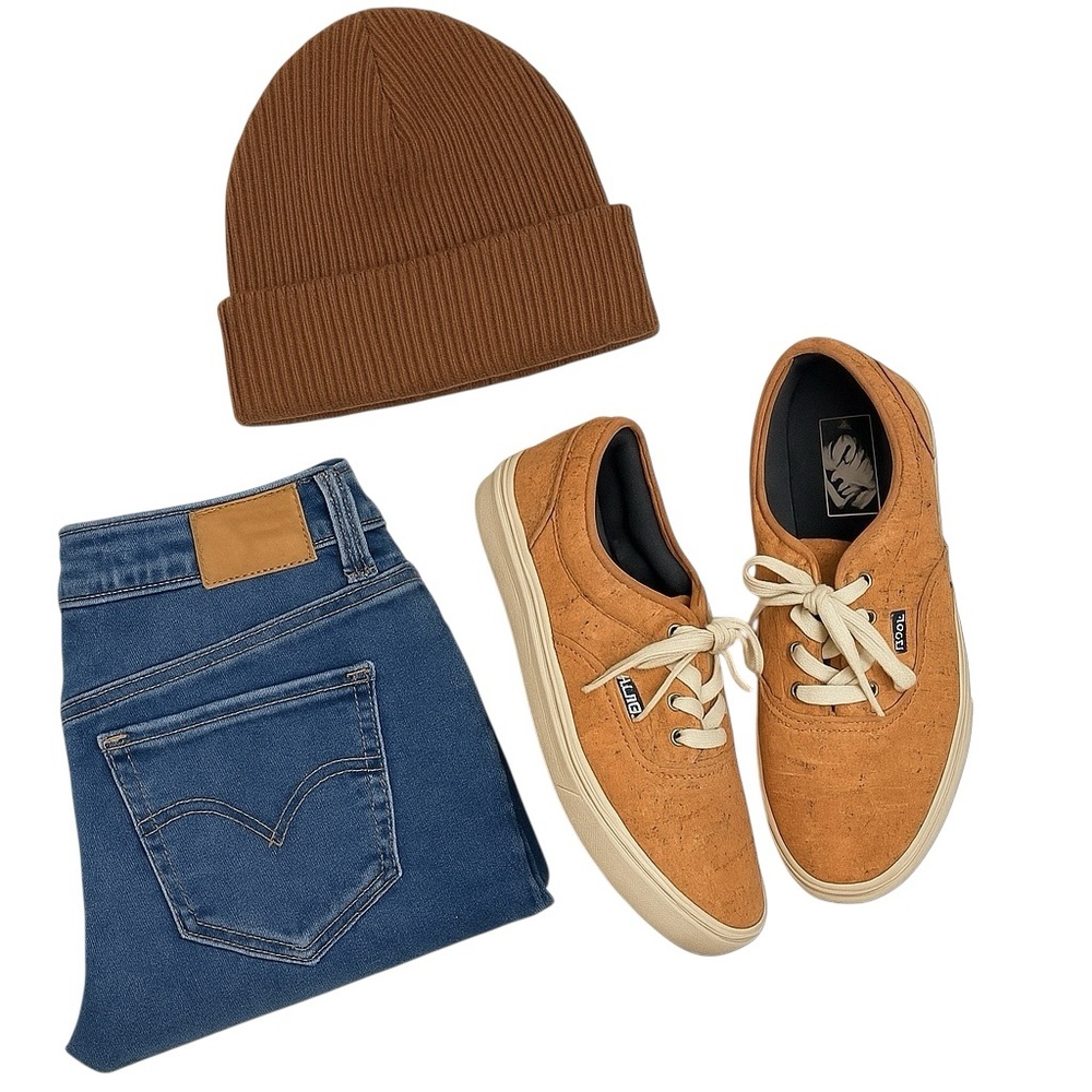 Vans UltraRange Cork Sneakers Women's 6.5 Eco Vegan Low Top Lace-Up Shoes in EUC - Picture 10 of 10